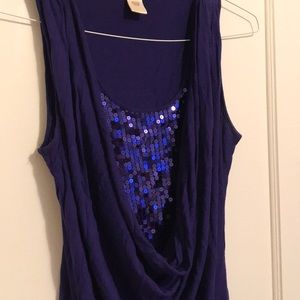 Purple sequin tank